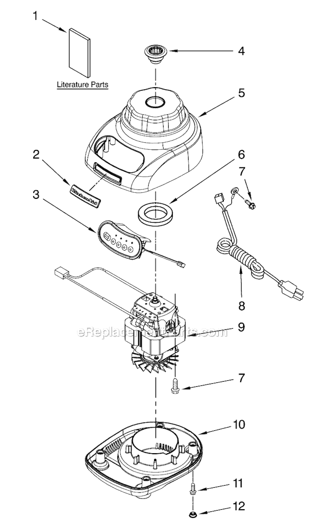 kitchenaid blender parts diagram