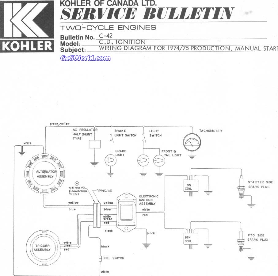 kohler 12.5 wiring diagram