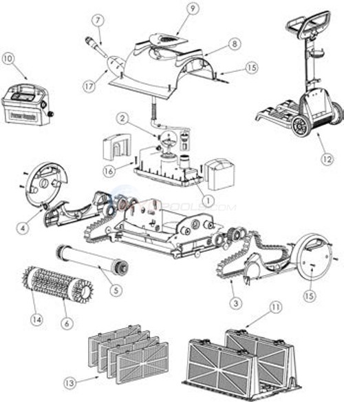 kreepy krauly parts diagram