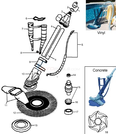 kreepy krauly parts diagram