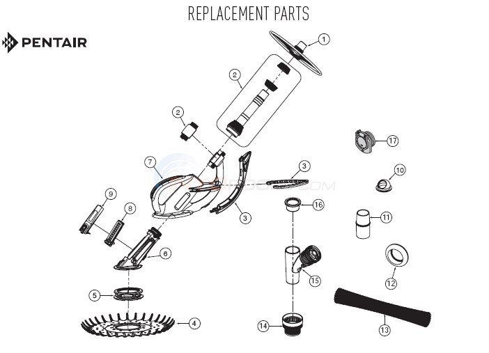 kreepy krauly parts diagram