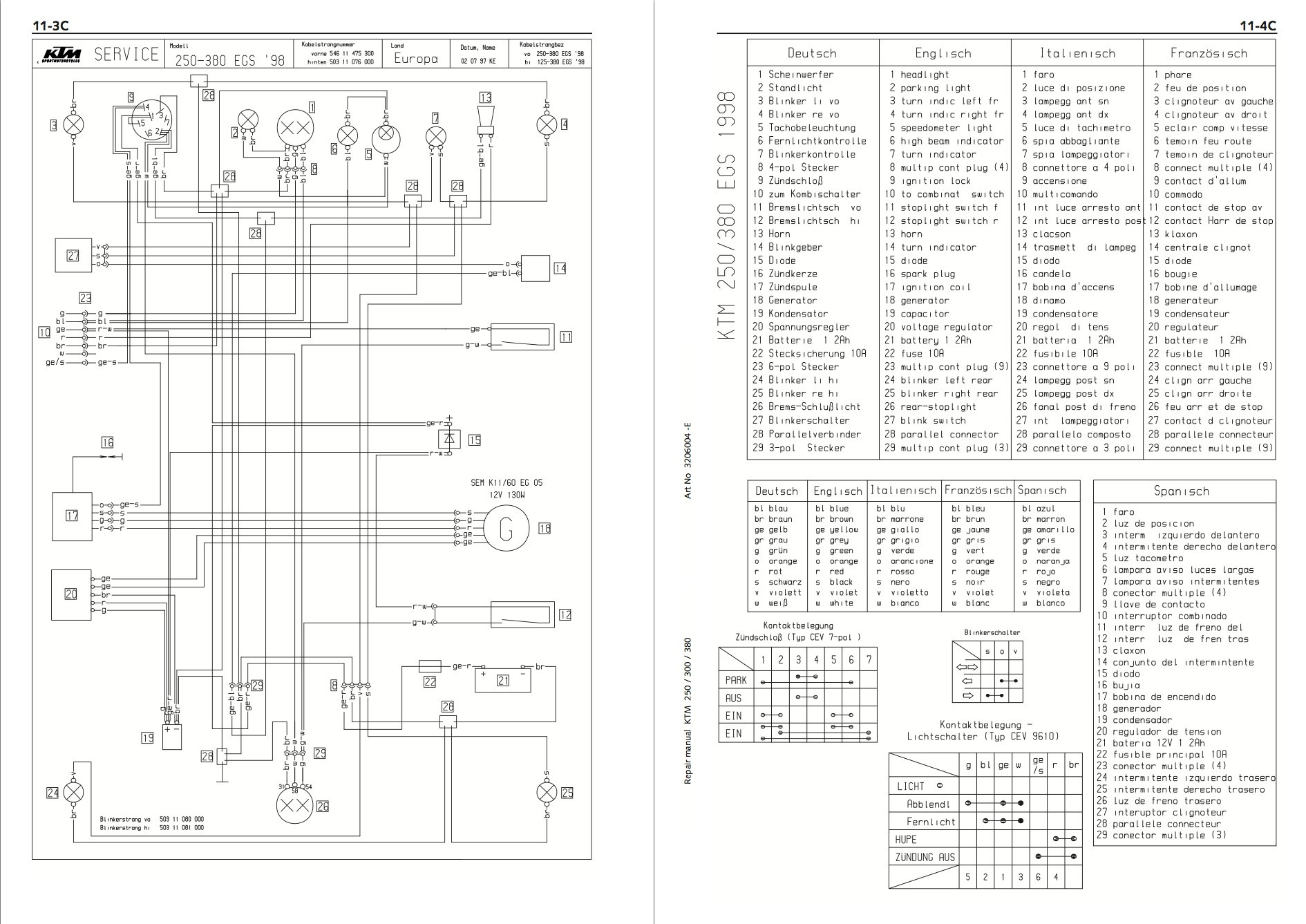 ktm exc headlight wiring diagram