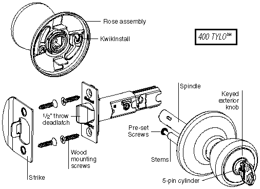 kwikset handleset parts diagram