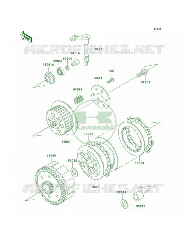 kx65 clutch diagram