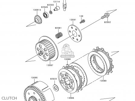 kx65 clutch diagram