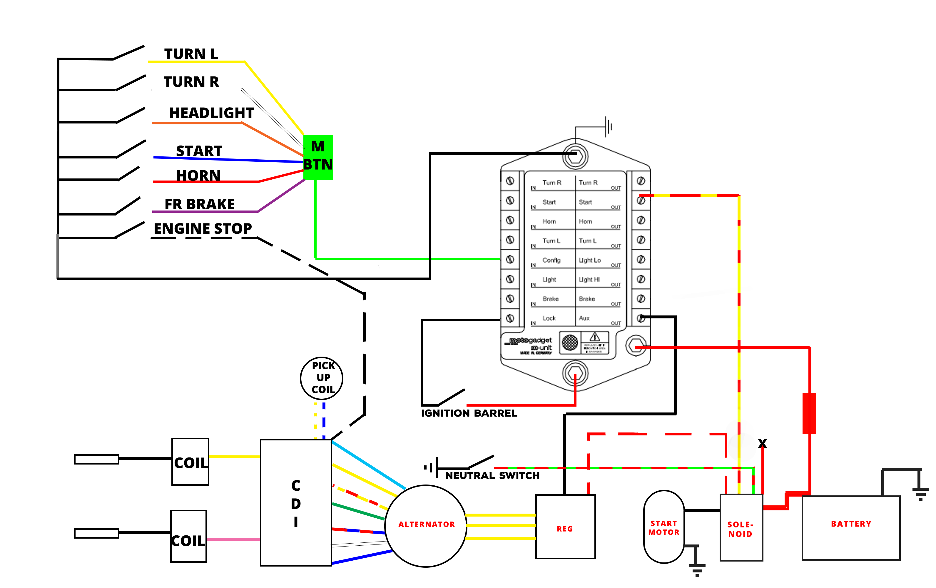 kz400d m unit blue wiring diagram