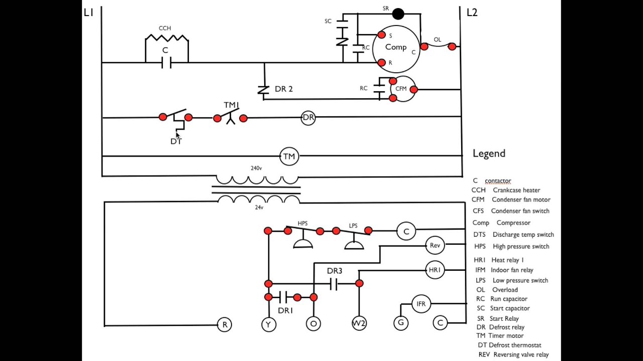 ladder wiring diagram for daikin heat pump