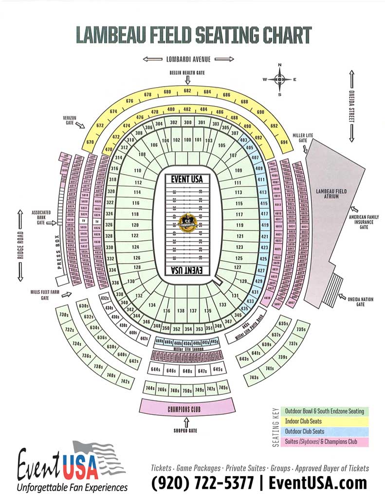 lambeau field diagram