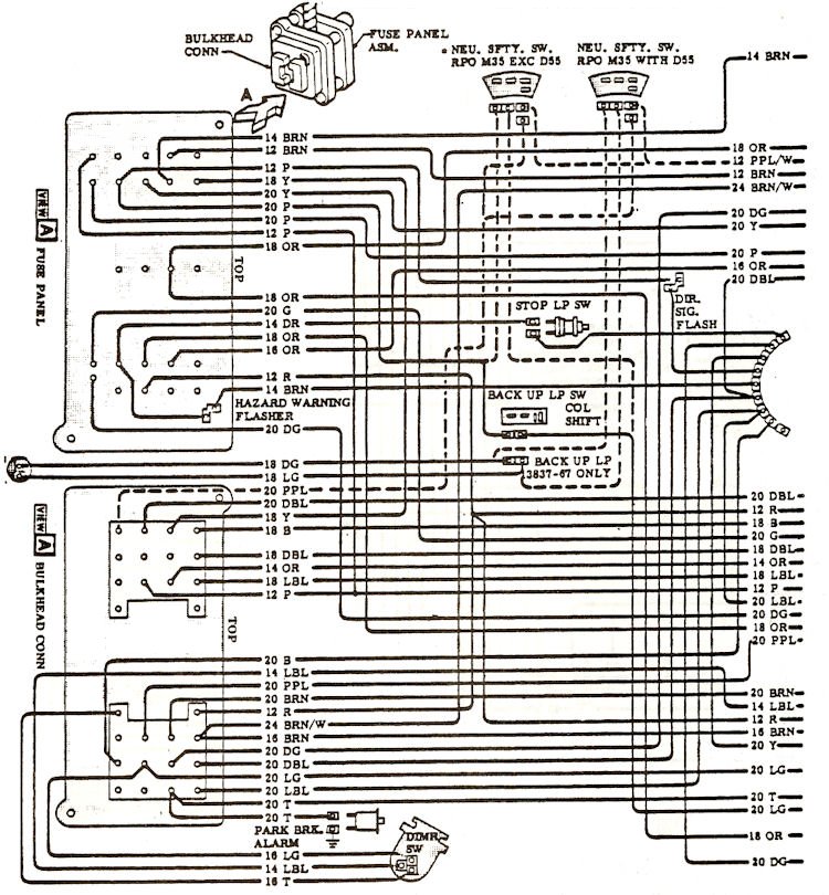 Laminated 1972 Chevelle Wiring Diagram