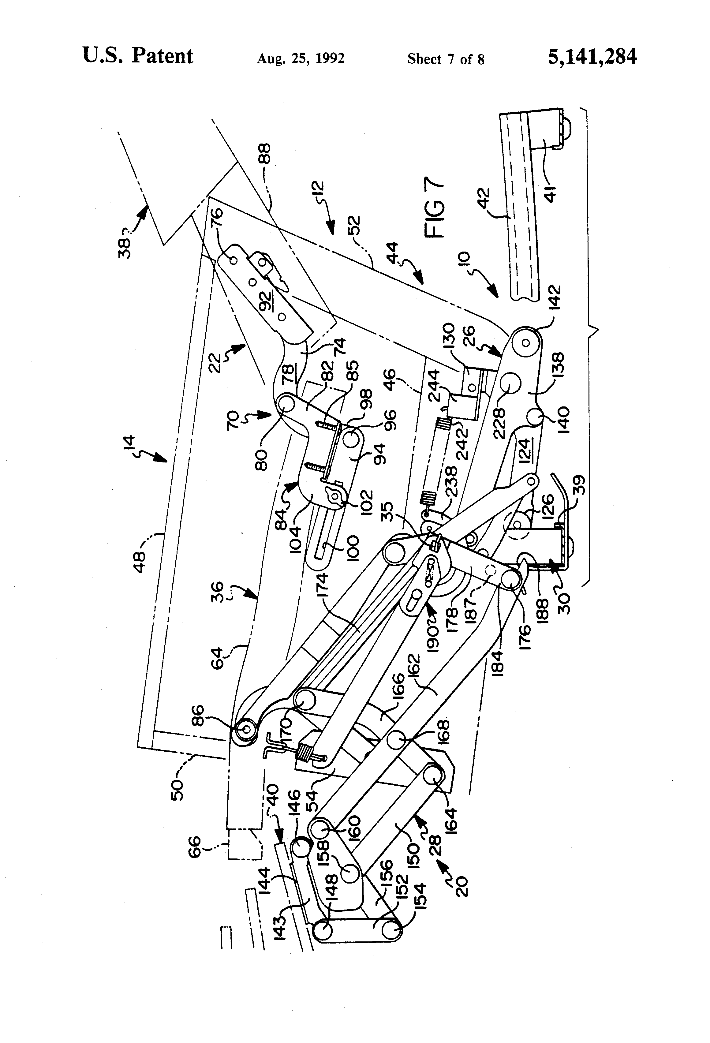 lane recliner mechanism diagram