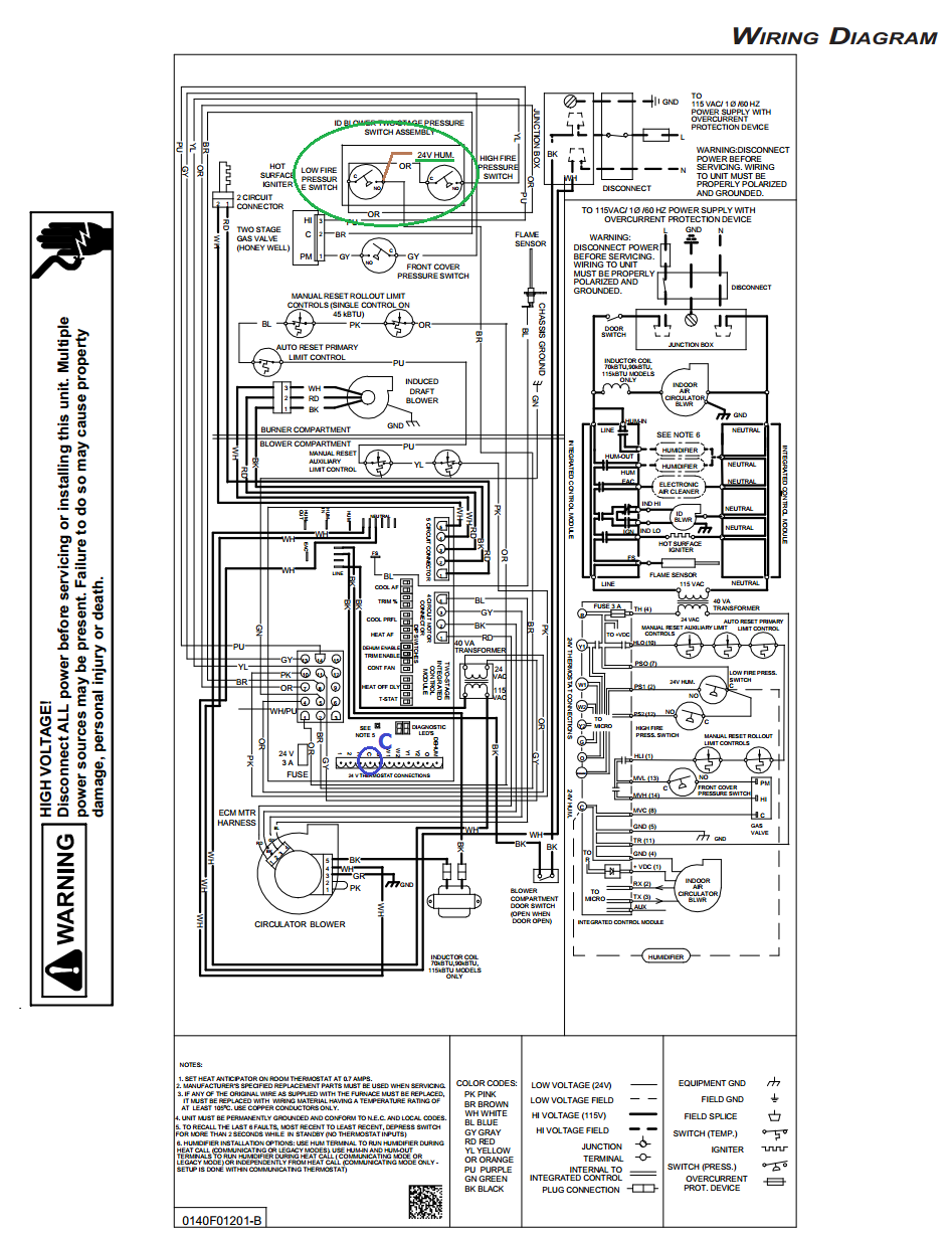 lennox wiring diagram 503422