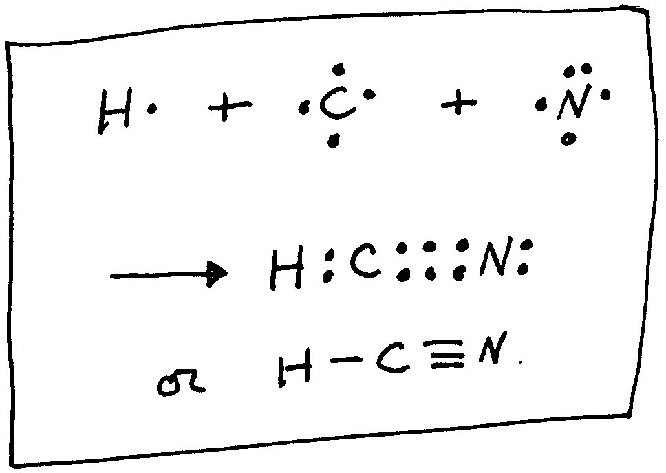 lewis diagram for hcn