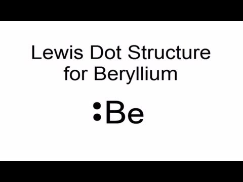 lewis dot diagram beryllium