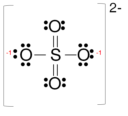 lewis dot diagram for so4 2