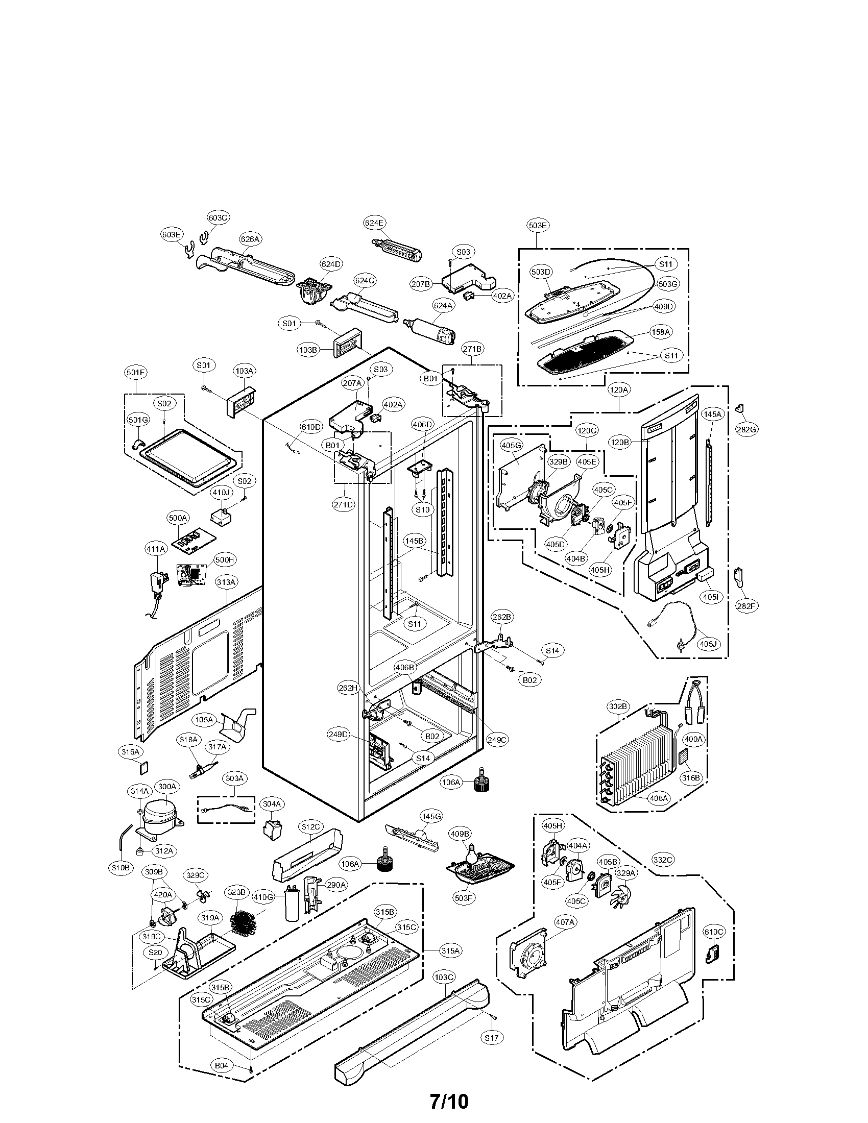 lg lfx28978st parts diagram