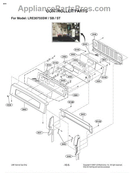 lg range lre30755st wiring diagram