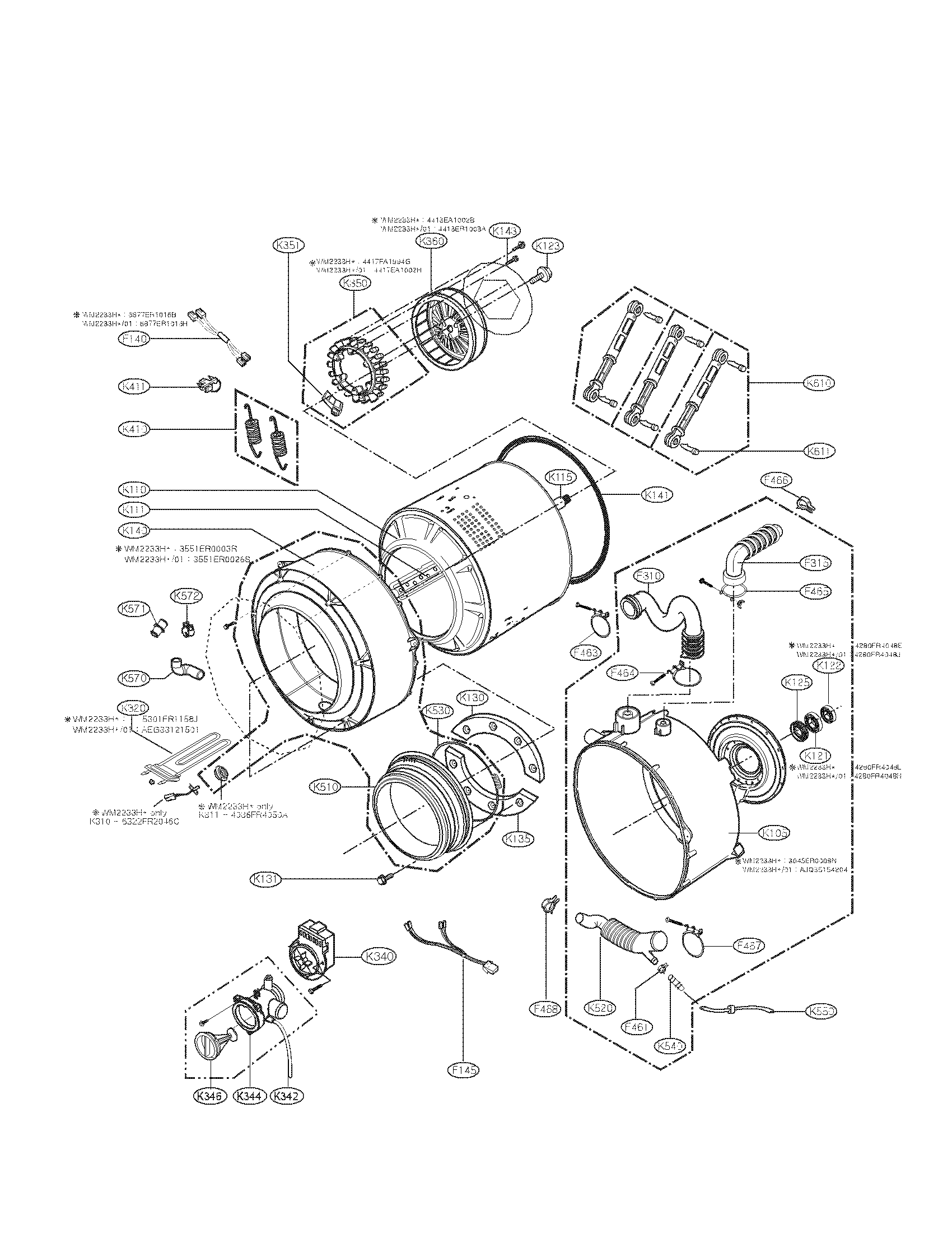 lg wm2101hw parts diagram