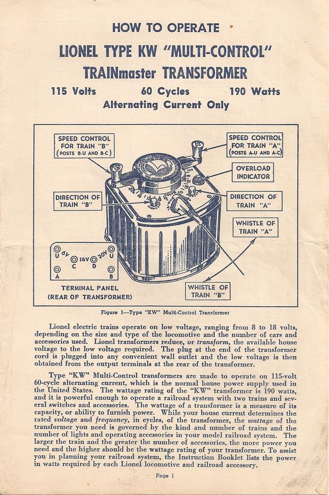 lionel 1033 transformer wiring diagram
