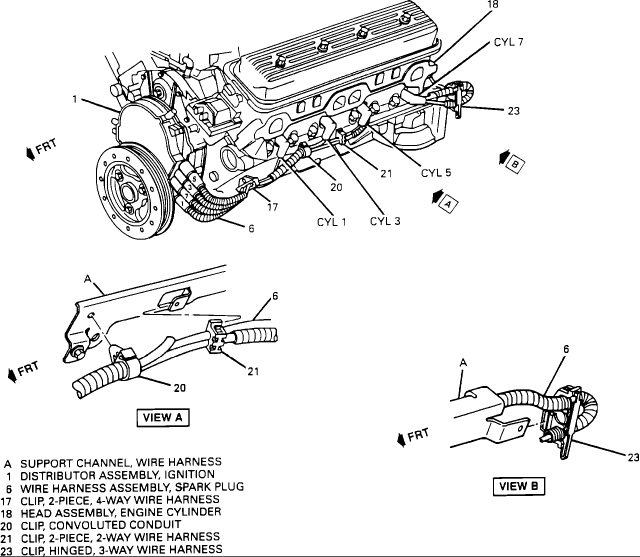 lt1 spark plug wire routing