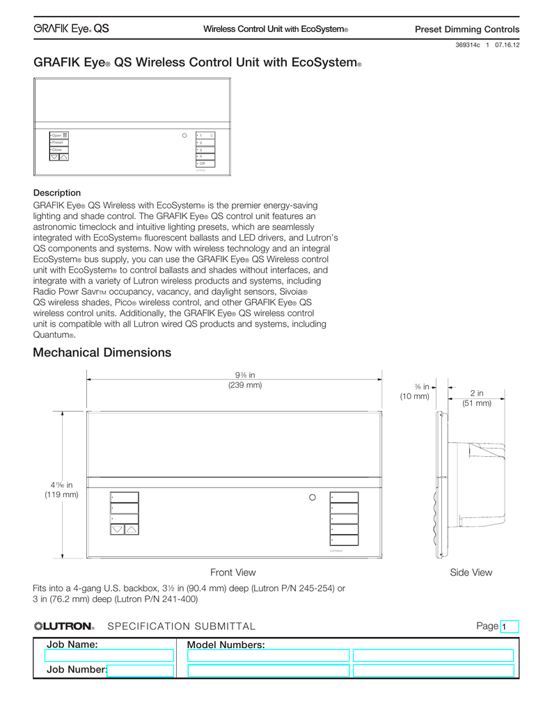 lutron grafik eye wiring diagram