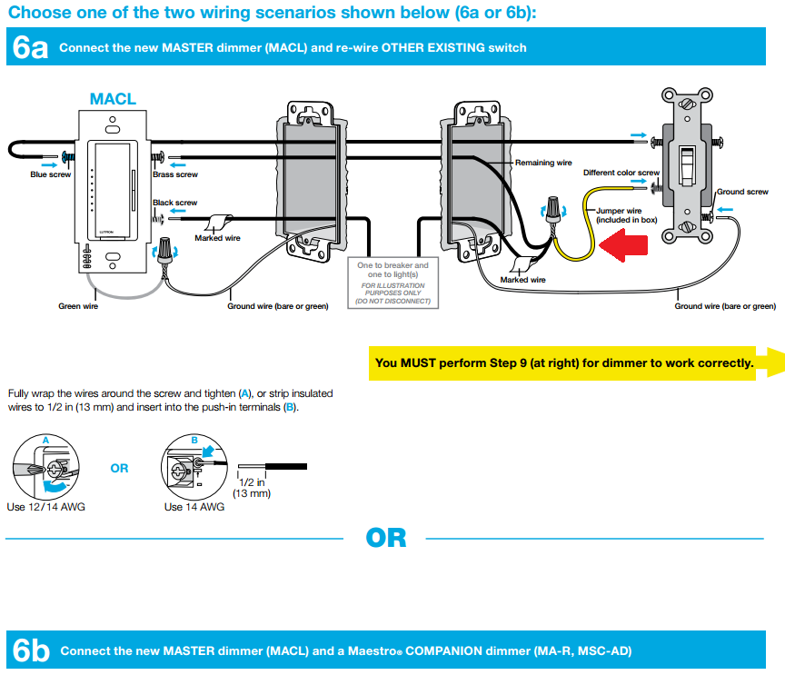 lutron maestro 3 way dimmer wiring diagram