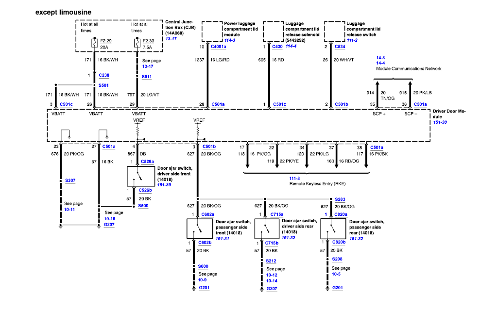 lx450 door ajar wiring diagram