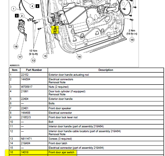 lx450 door ajar wiring diagram