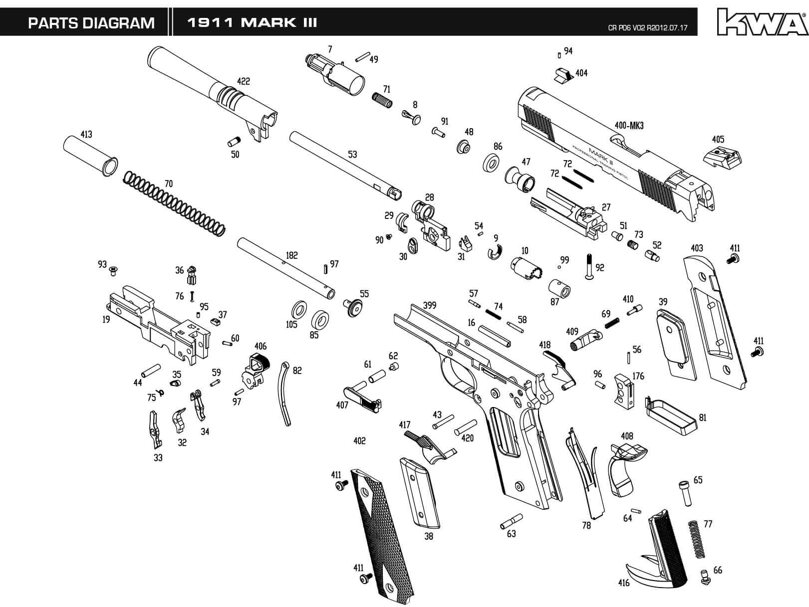 m1911 diagram