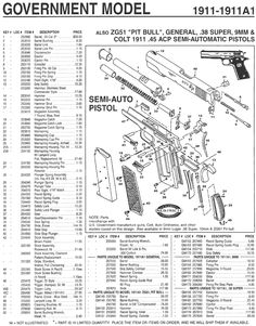 m1911 diagram