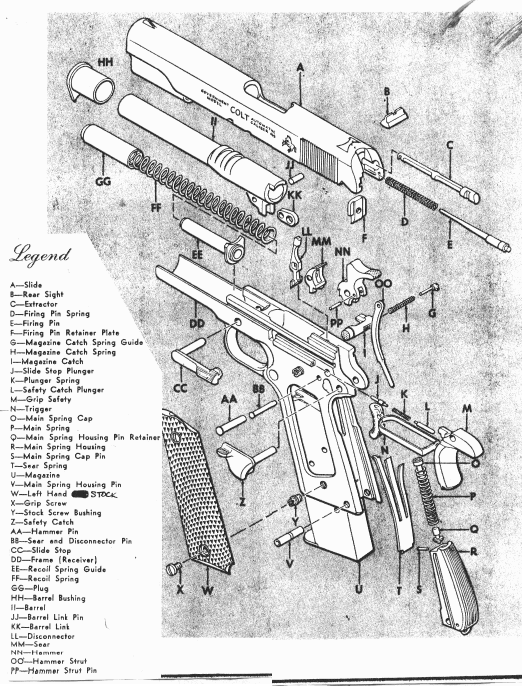 m1911 diagram