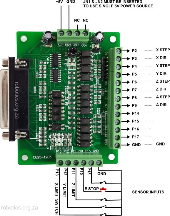 mach3 breakout board wiring