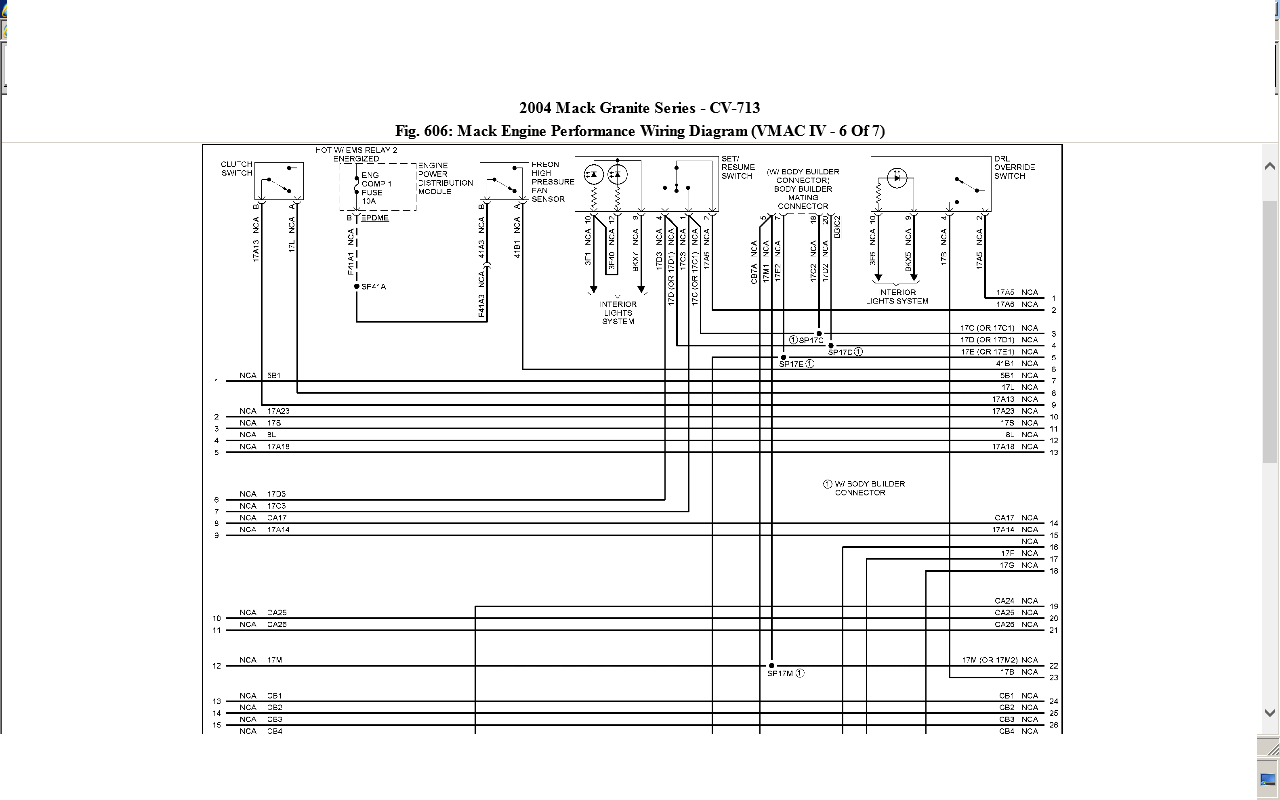 mack cv713 wiring diagram