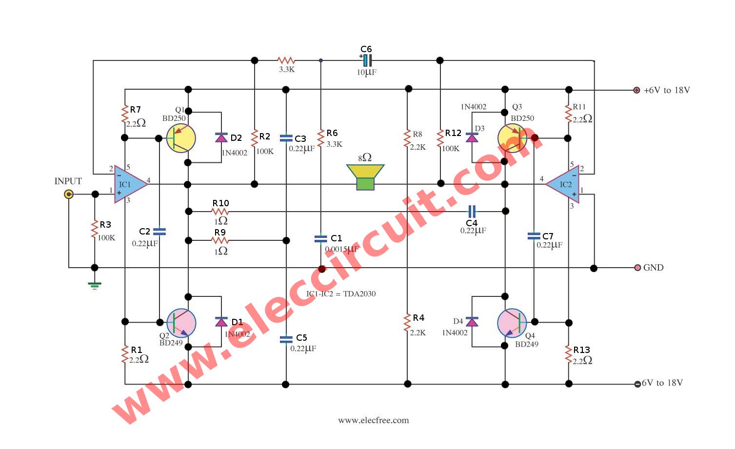 majestic 100w bridgeable power amplifier wiring diagram