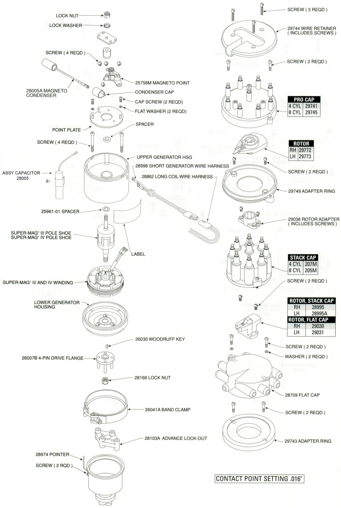 Mallory Marine Distributor Wiring Diagram.