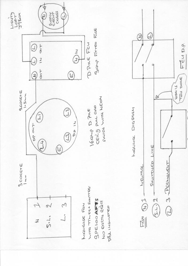 manrose fan timer wiring diagram