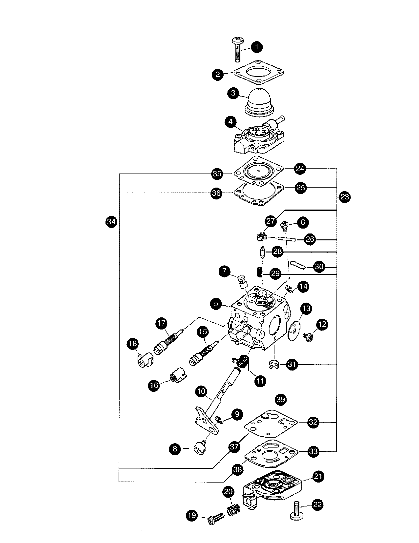 mantis tiller carb diagram