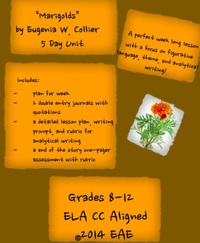 marigolds by eugenia collier plot diagram