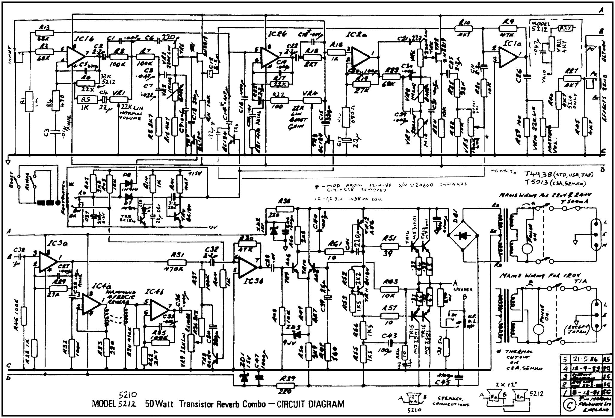 marshall jcm 800 2205 wiring diagram schematic