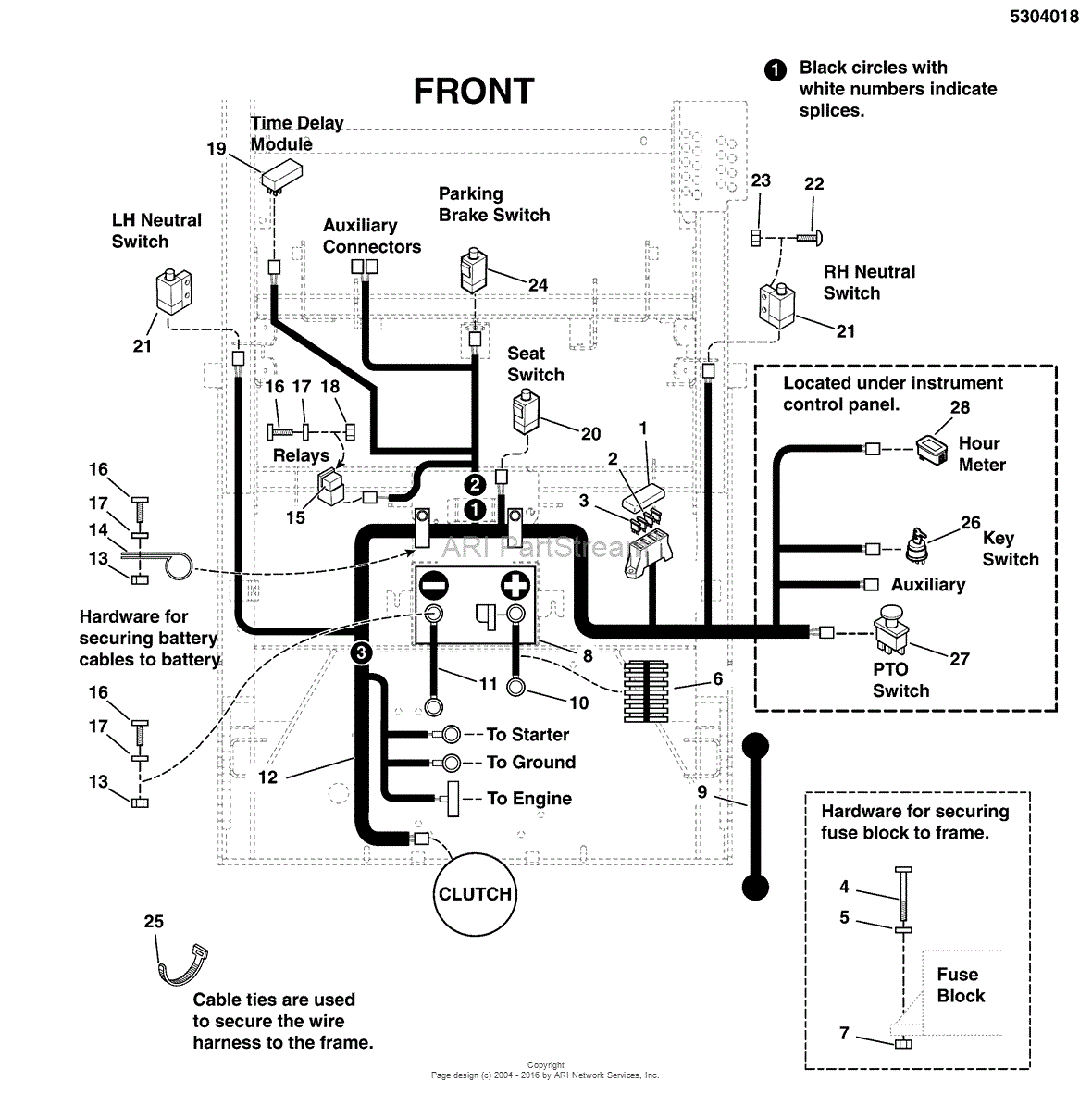 massey ferguson xt1644 riding mower wiring diagram