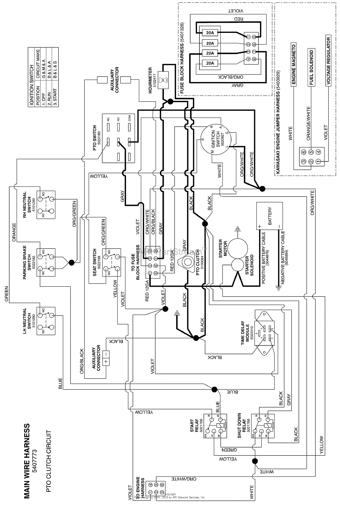 Massey Ferguson Xt1644 Zero Turn Mower Wiring Diagram