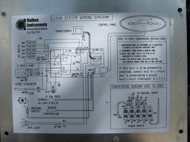 master spa h2x wiring diagram