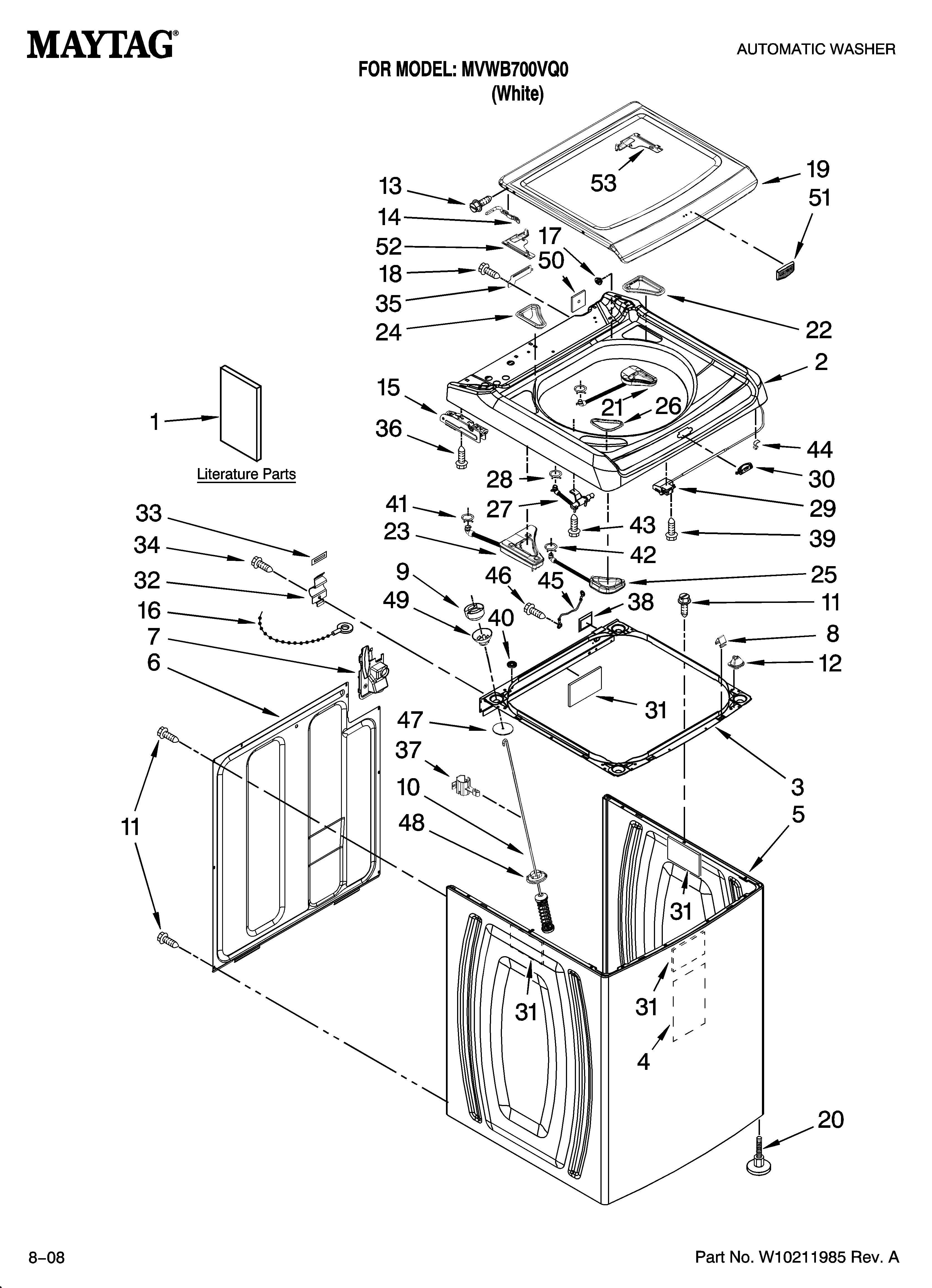 maytag bravos parts diagram