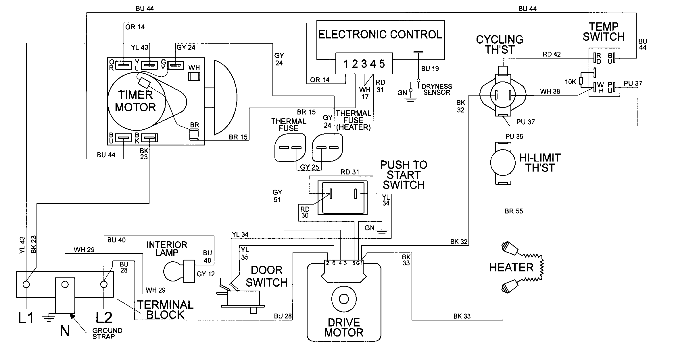 maytag part #3406015 wiring diagram
