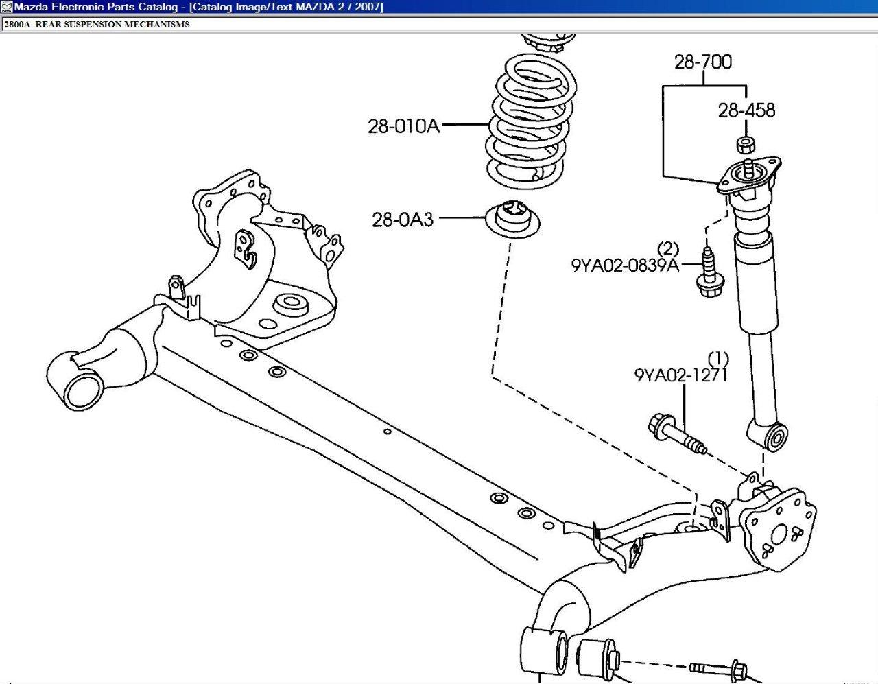 mazda 3 undercarriage diagram