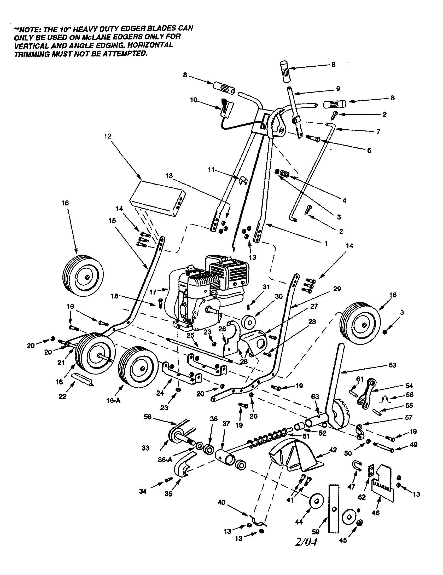 mclane edger parts diagram