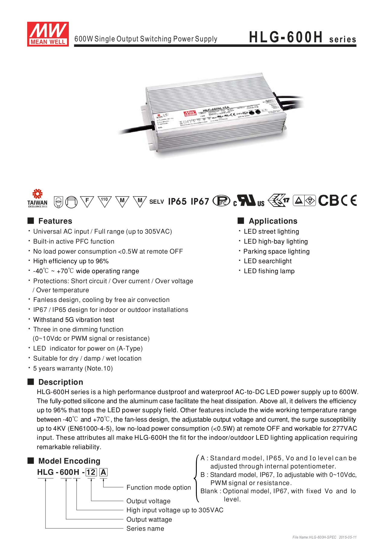 meanwell 600h 42a wiring diagram