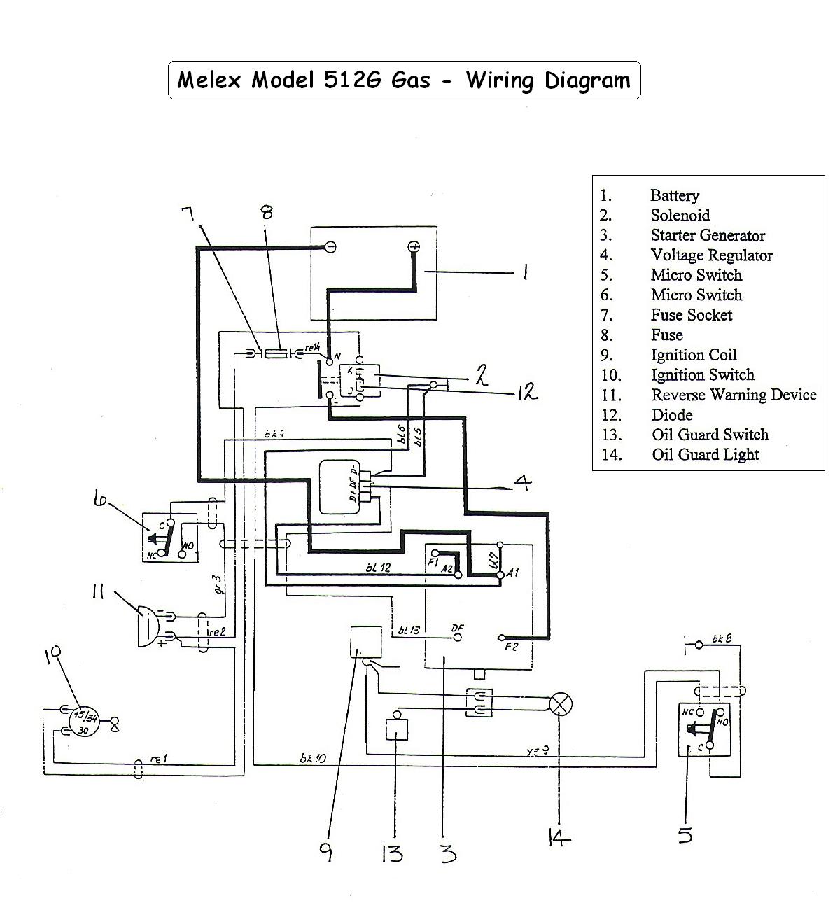 melex golf cart wiring diagram