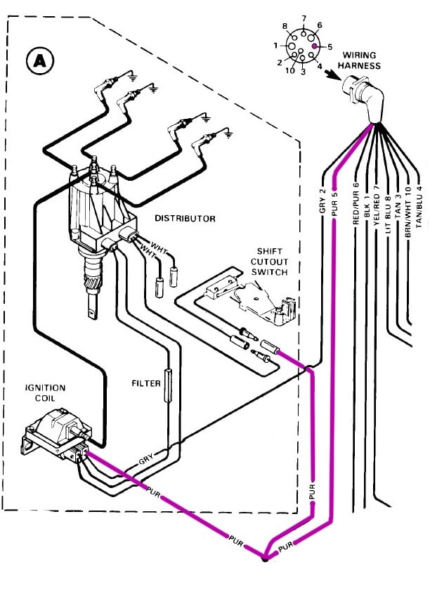 mercruiser 228 ignition coil wiring diagram