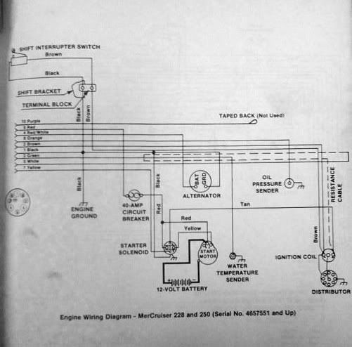 mercruiser 228 ignition coil wiring diagram