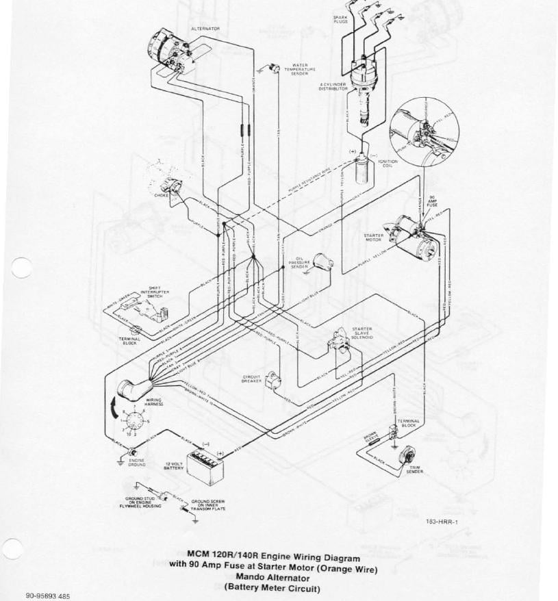 mercruiser 250ci ignition wiring diagram